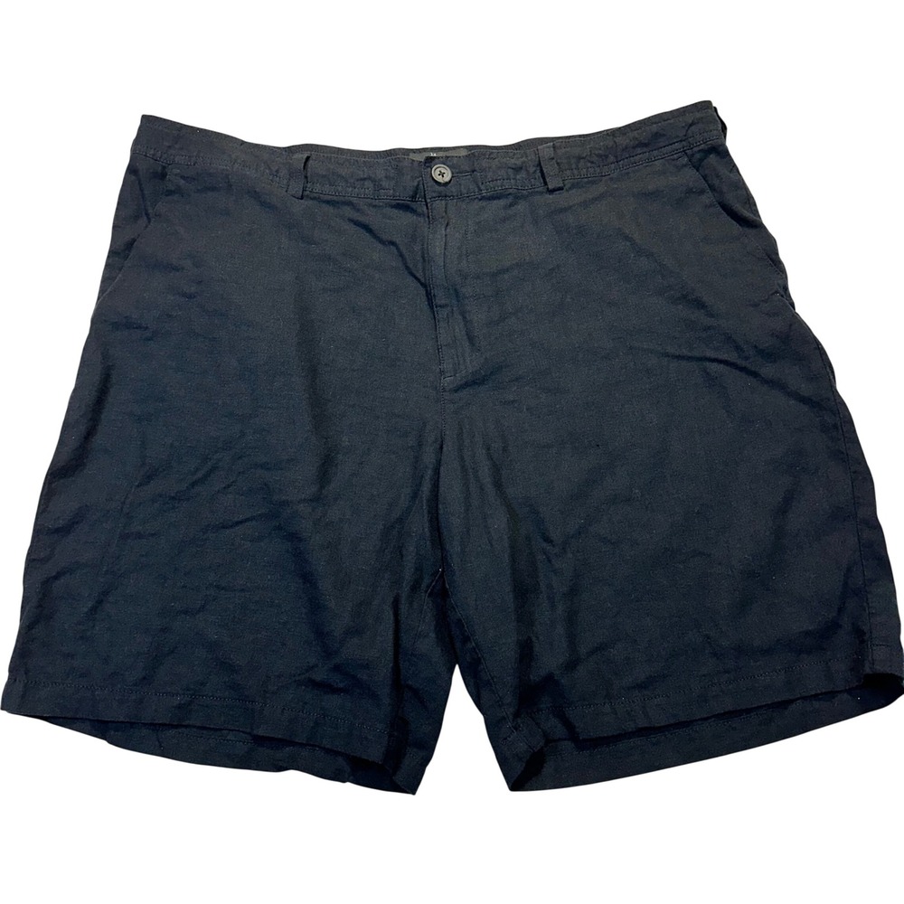 Marc Anthony Luxury Shorts‎ Mens XL Black Linen Blend Coastal Vacation Summer
